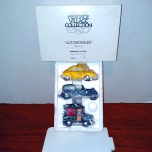 Dept 56: Automobiles (set of 3), Heritage Village Auto Accessories, NIB
